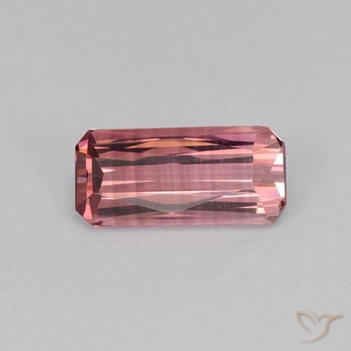0.97ct طبيعي وردى داكن تورمالين, قص الزمرد, VVS-VS