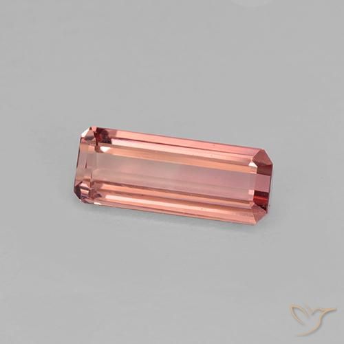 0.93ct طبيعي اوردي امحمر تورمالين, قص الزمرد, VVS-VS