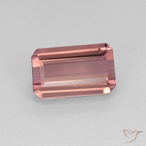 1.14ct طبيعي وردى متوسط تورمالين, قص الزمرد, VVS-VS