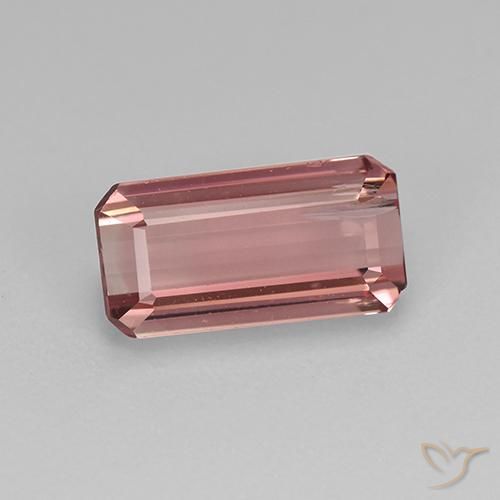 1.61ct طبيعي وردى زهرى تورمالين, قص الزمرد, قليلا جدا