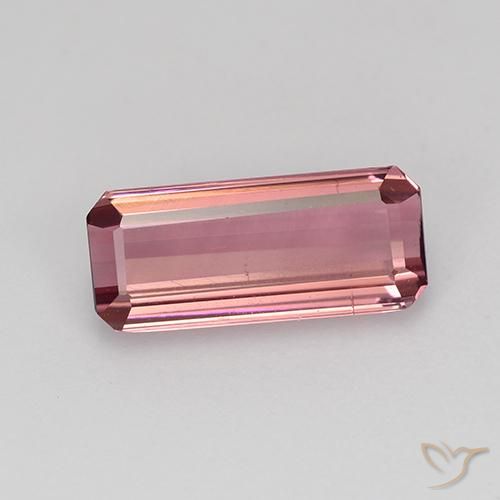 1.51ct طبيعي وردي فاتح تورمالين, قص الزمرد, VVS