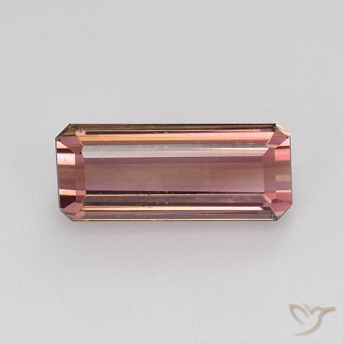 2.00ct طبيعي وردى برتقالى تورمالين, قص الزمرد, VVS
