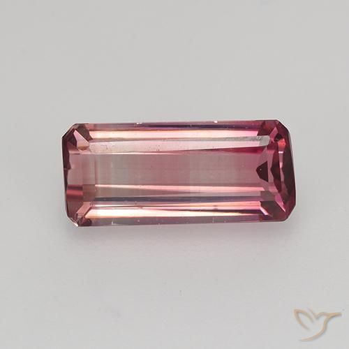 1.56ct طبيعي وردى غامق تورمالين, قص الزمرد, VVS