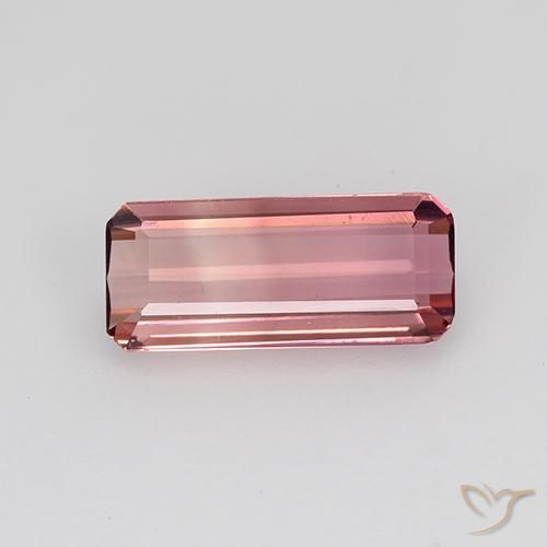 1.18ct طبيعي وردى متوسط تورمالين, قص الزمرد, VVS