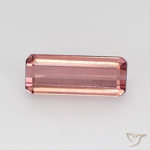 1.61ct طبيعي وردى برتقالى تورمالين, قص الزمرد, قليلا جدا