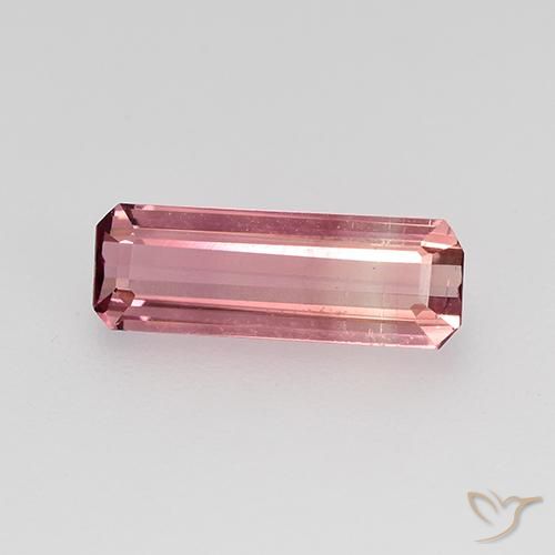 1.25ct طبيعي وردى فاقع فاتح تورمالين, قص الزمرد, VVS
