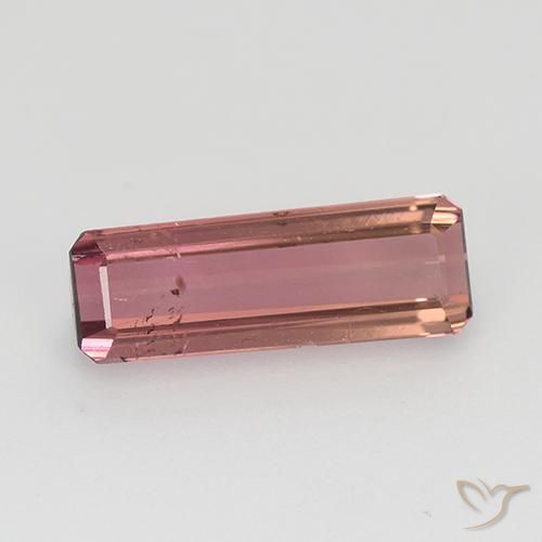1.62ct طبيعي وردى برتقالى تورمالين, قص الزمرد, VS-SI