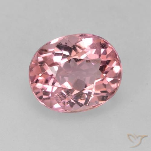 1.37ct طبيعي وردى العلكة تورمالين, بيضوي, قليلا جدا