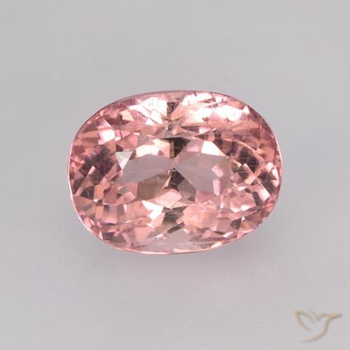 1.76ct طبيعي وردى برتقالى تورمالين, بيضوي, قليلا جدا