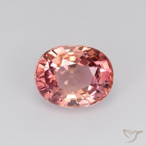 1.48ct طبيعي وردى خشب الورد تورمالين, بيضوي, VVS-VS