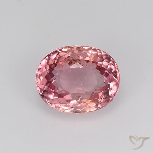1.54ct طبيعي وردي فاقع تورمالين, بيضوي, VVS-VS