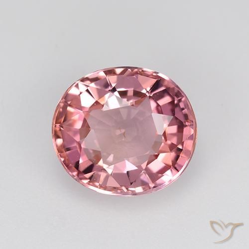 1.68ct طبيعي وردي فاقع تورمالين, بيضوي, VVS-VS