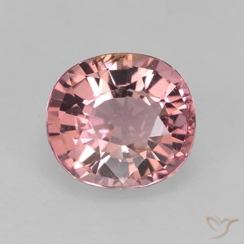 1.57ct طبيعي وردى غامق تورمالين, بيضوي, VVS-VS