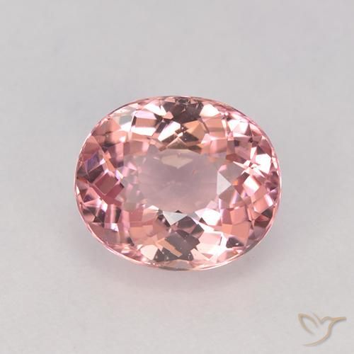 1.51ct طبيعي وردي فاتح تورمالين, بيضوي, VVS-VS