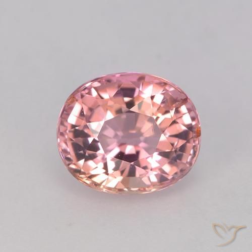 1.32ct طبيعي وردي فاتح تورمالين, بيضوي, VVS-VS