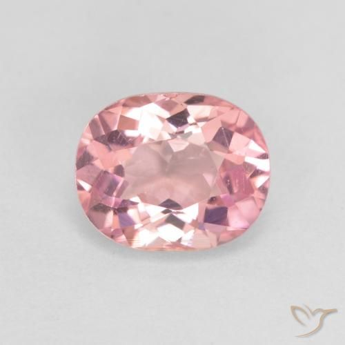 1.32ct طبيعي وردى العلكة فاتح تورمالين, بيضوي, VVS-VS