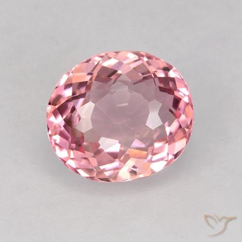 1.60ct طبيعي وردى العلكة تورمالين, بيضوي, VVS-VS
