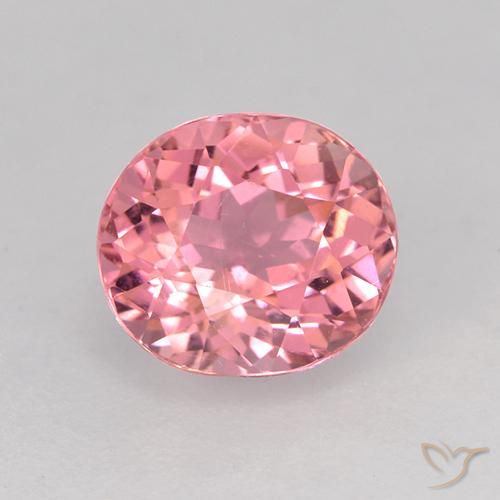 1.57ct طبيعي وردى متوسط تورمالين, بيضوي, VVS-VS