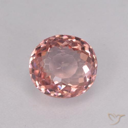 1.67ct طبيعي وردى برتقالى تورمالين, بيضوي, VVS-VS