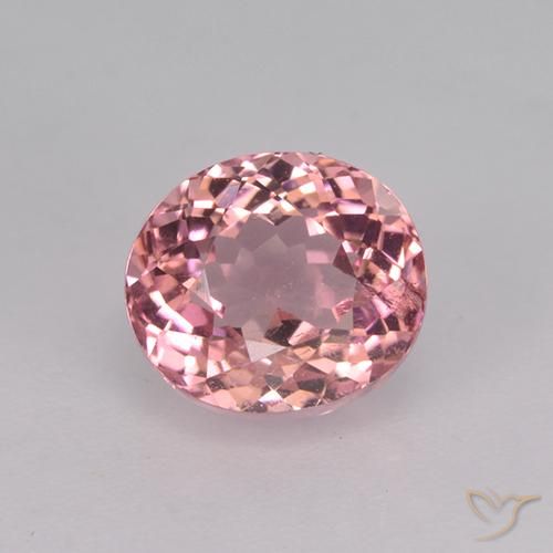 1.65ct طبيعي وردى متوسط تورمالين, بيضوي, قليلا جدا