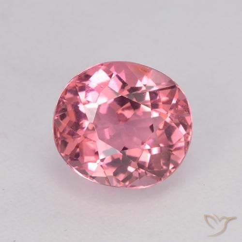 1.33ct طبيعي درجة لون الوردى الفاقع تورمالين, بيضوي, VVS