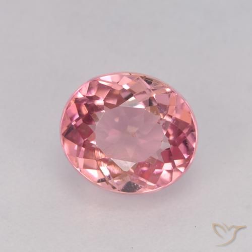 1.65ct طبيعي وردي فاتح تورمالين, بيضوي, VVS-VS