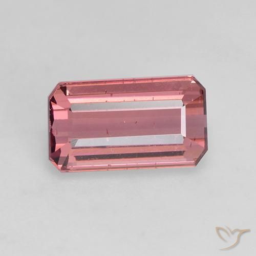 1.51ct طبيعي وردى برتقالى تورمالين, قص الزمرد, قليلا جدا