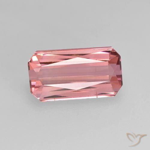 1.64ct طبيعي وردى العلكة تورمالين, قص الزمرد, قليلا جدا