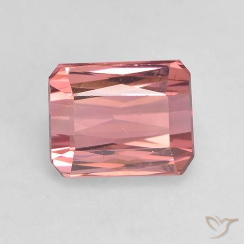 1.43ct طبيعي وردى متوسط تورمالين, قص الزمرد, VVS-VS