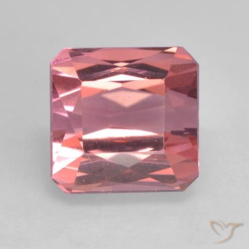 1.65ct طبيعي وردي فاتح تورمالين, قص الزمرد, VVS-VS