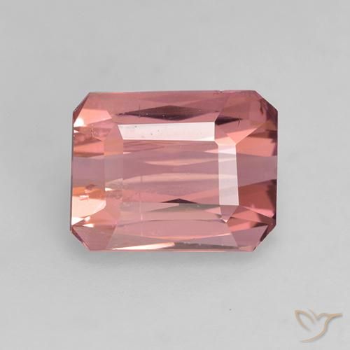 1.55ct طبيعي وردي فاتح تورمالين, قص الزمرد, VVS-VS