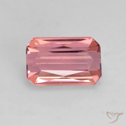 1.33ct طبيعي وردى العلكة تورمالين, قص الزمرد, VVS-VS