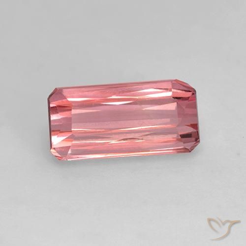 1.27ct طبيعي وردي فاتح تورمالين, قص الزمرد, VVS-VS