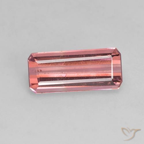 1.07ct طبيعي وردى متوسط تورمالين, قص الزمرد, VVS-VS