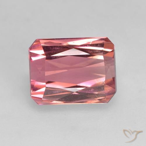 1.65ct طبيعي وردى العلكة تورمالين, قص الزمرد, VVS-VS