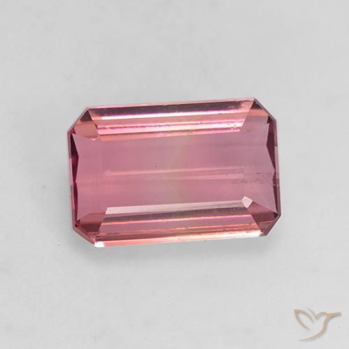 1.49ct طبيعي وردى متوسط تورمالين, قص الزمرد, VVS-VS