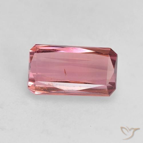 1.36ct طبيعي وردى برتقالى تورمالين, قص الزمرد, قليلا جدا