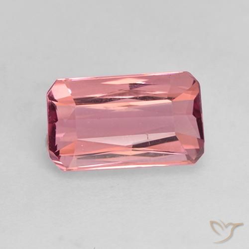 1.08ct طبيعي وردى برتقالى غامق تورمالين, قص الزمرد, VVS-VS