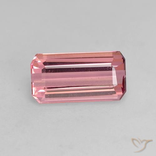1.12ct طبيعي وردى متوسط تورمالين, قص الزمرد, VVS-VS