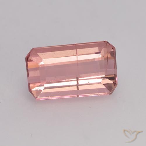 1.11ct طبيعي أحمر حلوى التفاح فاتح تورمالين, قص الزمرد, SI