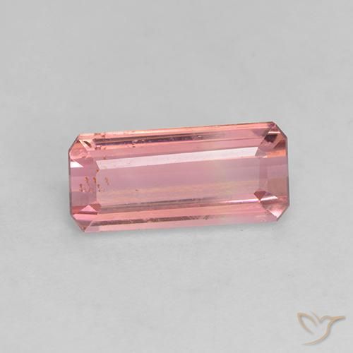 1.33ct طبيعي وردى برتقالى تورمالين, قص الزمرد, قليلا جدا