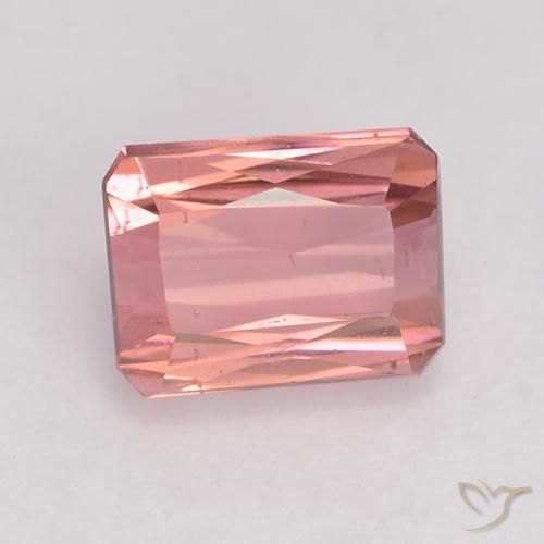 1.45ct طبيعي وردى فاتح-متوسط تورمالين, قص الزمرد, قليلا جدا