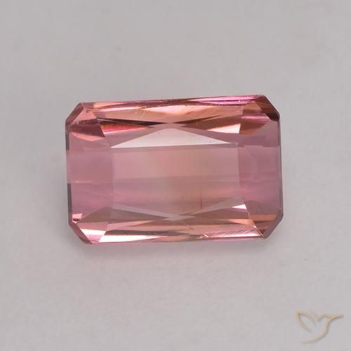 1.25ct طبيعي وردى برتقالى غامق تورمالين, قص الزمرد, VVS-VS