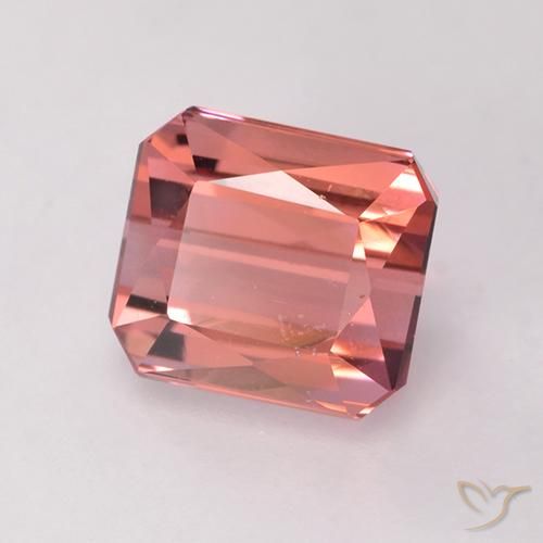 1.58ct طبيعي وردى داكن تورمالين, قص الزمرد, قليلا جدا