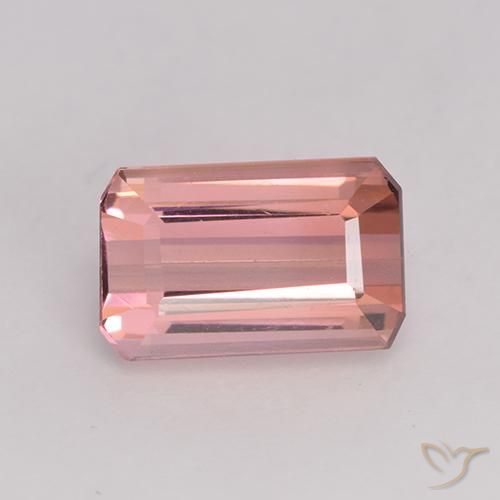 1.83ct طبيعي وردى برتقالى تورمالين, قص الزمرد, VVS-VS