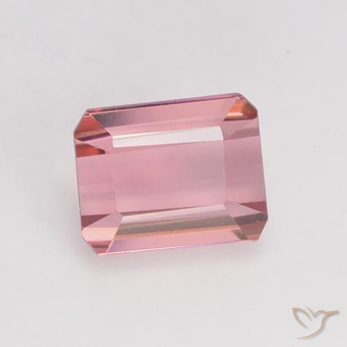 1.54ct طبيعي وردي فاتح تورمالين, قص الزمرد, VVS-VS