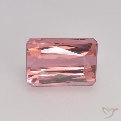 1.48ct طبيعي وردى برتقالى تورمالين, قص الزمرد, VVS-VS