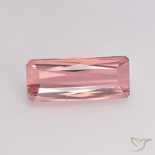 1.81ct طبيعي وردي فاتح تورمالين, قص الزمرد, قليلا جدا