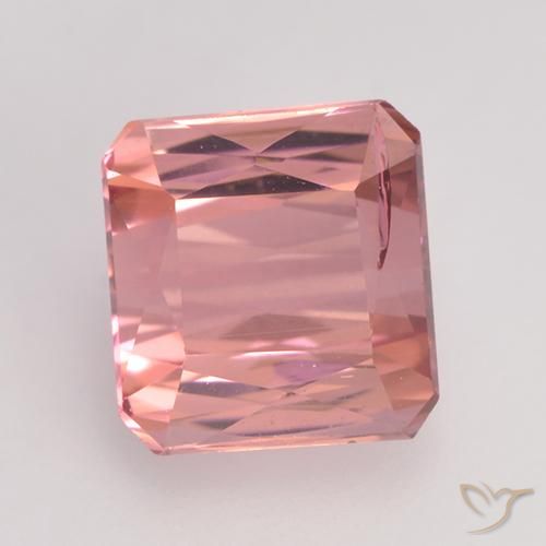 1.46ct طبيعي وردى متوسط تورمالين, قص الزمرد, VS-SI