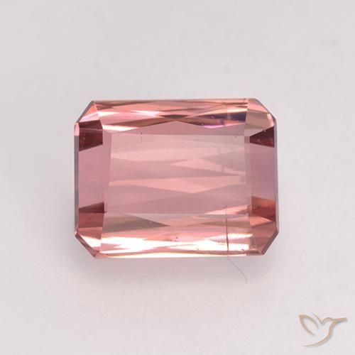 1.87ct طبيعي وردى برتقالى تورمالين, قص الزمرد, VS-SI